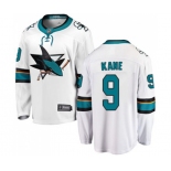 Youth San Jose Sharks #9 Evander Kane Fanatics Branded White Away Breakaway NHL Jersey