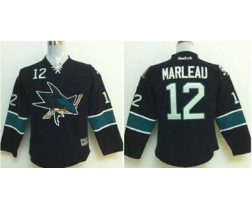 youth nhl jerseys san jose sharks #12 marleau black[2014 new stadium]