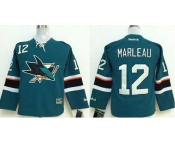 youth nhl jerseys san jose sharks #12 marleau green[2014 new stadium]