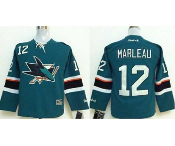 youth nhl jerseys san jose sharks #12 marleau green[2014 new stadium]