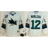 youth nhl jerseys san jose sharks #12 marleau white[2014 new stadium]