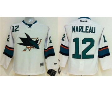 youth nhl jerseys san jose sharks #12 marleau white[2014 new stadium]