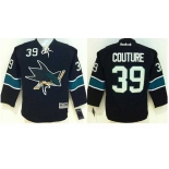 youth nhl jerseys san jose sharks #39 couture black