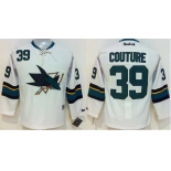 youth nhl jerseys san jose sharks #39 couture white