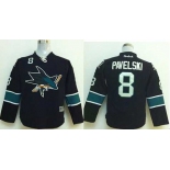 youth nhl jerseys san jose sharks #8 pavelski black[2014 new stadium]