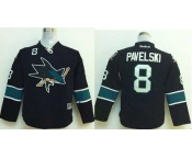 youth nhl jerseys san jose sharks #8 pavelski black[2014 new stadium]