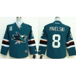 youth nhl jerseys san jose sharks #8 pavelski green[2014 new stadium]