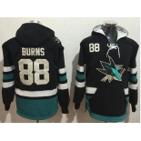 San Jose Sharks #88 Brent Burns Black Name & Number Pullover NHL Hoodie