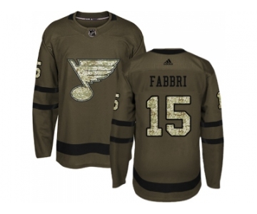 Adidas St. Louis Blues #15 Robby Fabbri Green Salute to Service Stitched NHL Jersey