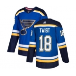 Adidas St. Louis Blues #18 Tony Twist Authentic Royal Blue Home NHL Jersey