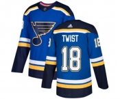 Adidas St. Louis Blues #18 Tony Twist Authentic Royal Blue Home NHL Jersey