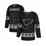 Adidas St. Louis Blues #19 Jay Bouwmeester Authentic Black Team Logo Fashion NHL Jersey