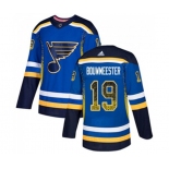 Adidas St. Louis Blues #19 Jay Bouwmeester Authentic Blue Drift Fashion NHL Jersey