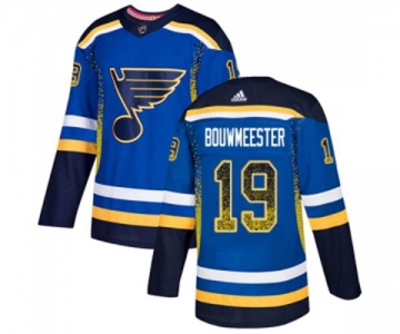 Adidas St. Louis Blues #19 Jay Bouwmeester Authentic Blue Drift Fashion NHL Jersey