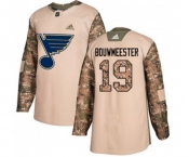 Adidas St. Louis Blues #19 Jay Bouwmeester Authentic Camo Veterans Day Practice NHL Jersey