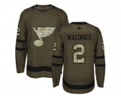 Adidas St. Louis Blues #2 Al MacInnis Green Salute to Service Stitched NHL Jersey