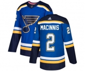 Adidas St. Louis Blues #2 Al Macinnis Authentic Royal Blue Home NHL Jersey