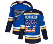 Adidas St. Louis Blues #27 Alex Pietrangelo Authentic Blue USA Flag Fashion NHL Jersey