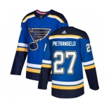 Adidas St. Louis Blues #27 Alex Pietrangelo Authentic Royal Blue Home NHL Jersey