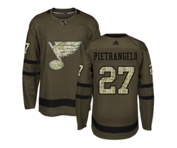 Adidas St. Louis Blues #27 Alex Pietrangelo Green Salute to Service Stitched NHL Jersey