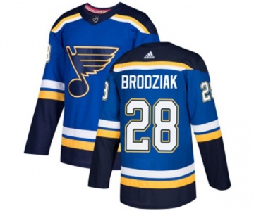 Adidas St. Louis Blues #28 Kyle Brodziak Authentic Royal Blue Home NHL Jersey