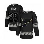 Adidas St. Louis Blues #29 Vince Dunn Authentic Black Team Logo Fashion NHL Jersey