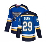 Adidas St. Louis Blues #29 Vince Dunn Authentic Royal Blue Home NHL Jersey