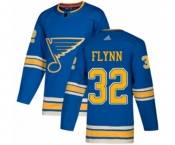 Adidas St. Louis Blues #32 Brian Flynn Authentic Navy Blue Alternate NHL Jersey