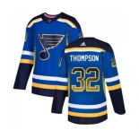 Adidas St. Louis Blues #32 Tage Thompson Authentic Blue Drift Fashion NHL Jersey