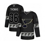 Adidas St. Louis Blues #36 Robert Thomas Authentic Black Team Logo Fashion NHL Jersey