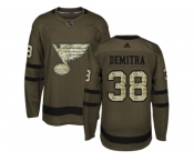 Adidas St. Louis Blues #38 Pavol Demitra Green Salute to Service Stitched NHL Jersey