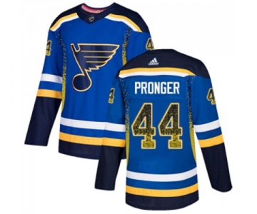 Adidas St. Louis Blues #44 Chris Pronger Authentic Blue Drift Fashion NHL Jersey