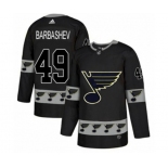 Adidas St. Louis Blues #49 Ivan Barbashev Authentic Black Team Logo Fashion NHL Jersey