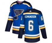 Adidas St. Louis Blues #6 Joel Edmundson Premier Royal Blue Home NHL Jersey