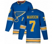 Adidas St. Louis Blues #7 Patrick Maroon Authentic Navy Blue Alternate NHL Jersey