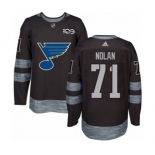 Adidas St. Louis Blues #71 Jordan Nolan Authentic Black 1917-2017 100th Anniversary NHL Jersey