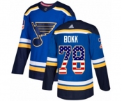 Adidas St. Louis Blues #78 Dominik Bokk Authentic Blue USA Flag Fashion NHL Jersey