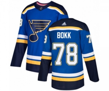 Adidas St. Louis Blues #78 Dominik Bokk Premier Royal Blue Home NHL Jersey