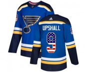 Adidas St. Louis Blues #9 Scottie Upshall Authentic Blue USA Flag Fashion NHL Jersey