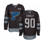 Adidas St. Louis Blues #90 Ryan O'Reilly Authentic Black 1917-2017 100th Anniversary NHL Jersey