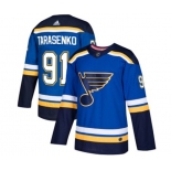 Adidas St. Louis Blues #91 Vladimir Tarasenko Authentic Royal Blue Home NHL Jersey