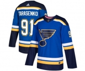 Adidas St. Louis Blues #91 Vladimir Tarasenko Premier Royal Blue Home NHL Jersey