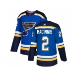 Men Adidas St. Louis Blues #2 Al MacInnis Blue Home Authentic Stitched NHL Jersey