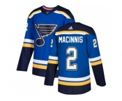 Men Adidas St. Louis Blues #2 Al MacInnis Blue Home Authentic Stitched NHL Jersey