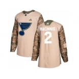 Men Adidas St. Louis Blues #2 Al MacInnis Camo Authentic 2017 Veterans Day Stitched NHL Jersey