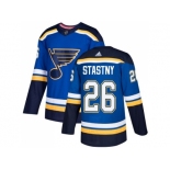 Men Adidas St. Louis Blues #26 Paul Stastny Blue Home Authentic Stitched NHL Jersey