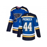 Men Adidas St. Louis Blues #44 Chris Pronger Blue Home Authentic Stitched NHL Jersey