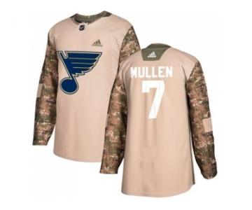 Men Adidas St. Louis Blues #7 Joe Mullen Camo Authentic 2017 Veterans Day Stitched NHL Jersey