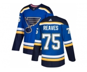 Men Adidas St. Louis Blues #75 Ryan Reaves Blue Home Authentic Stitched NHL Jersey