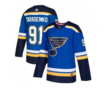 Men Adidas St. Louis Blues #91 Vladimir Tarasenko Blue Home Authentic Stitched NHL Jerse